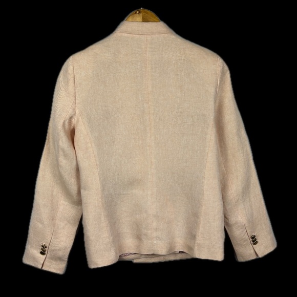 Massimo Dutti Women Linen Blazer Jacket 42 /11 Breathable Luxury Office Minimal - Picture 3 of 13